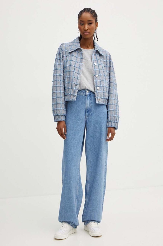 Bavlněné tričko Twinset 242TP2321 šedá AW24