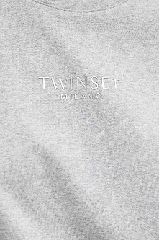 Bavlněné tričko Twinset 242TP2321 šedá