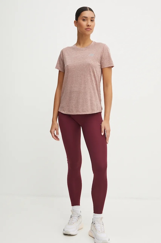 New Balance t-shirt treningowy Athletics WT41253SWA różowy AW24