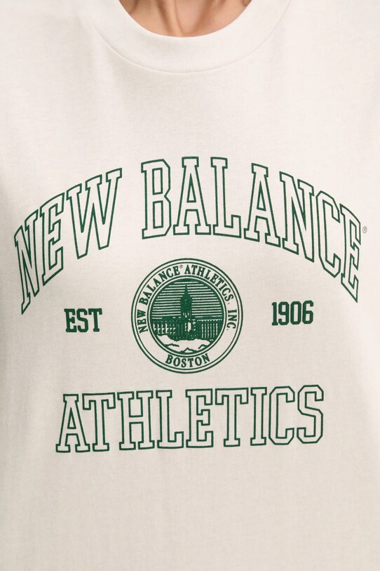 New Balance tricou din bumbac WT43548LIT bej