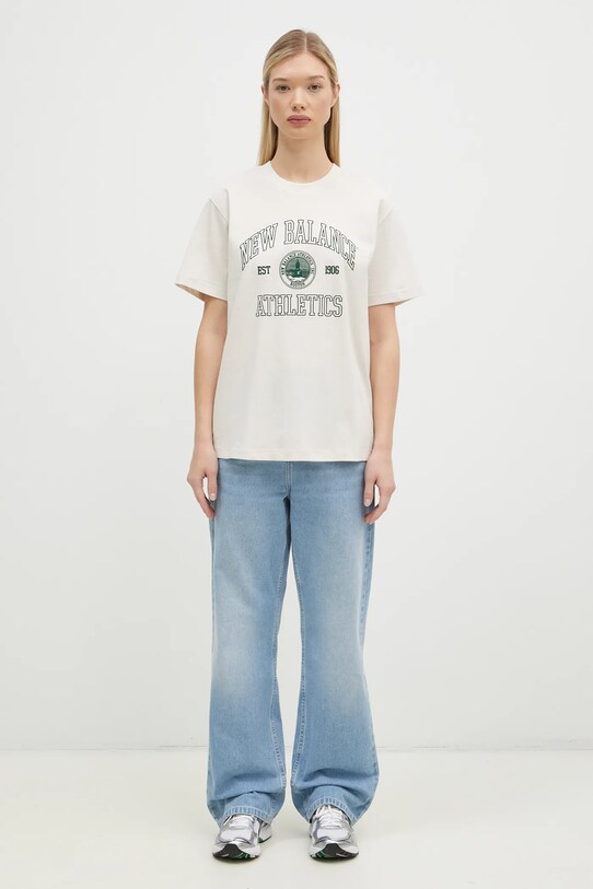New Balance cotton t-shirt WT43548LIT beige
