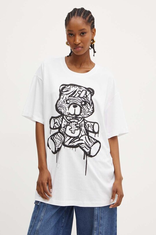 Twinset tricou print alb 242AM2011