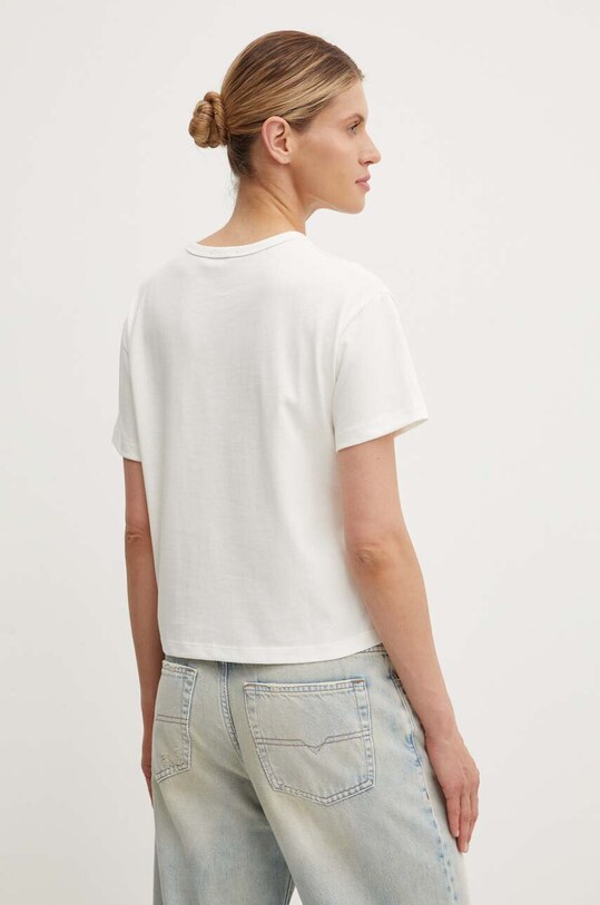 A.P.C. tricou din bumbac t-shirt boxy petit vpc COHBQ.F26390 alb SS25