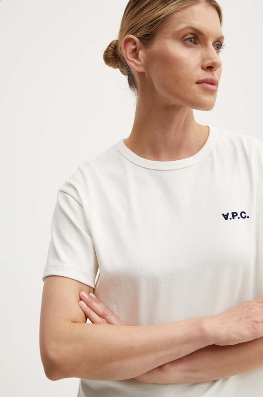 Îmbrăcăminte A.P.C. tricou din bumbac t-shirt boxy petit vpc COHBQ.F26390 alb