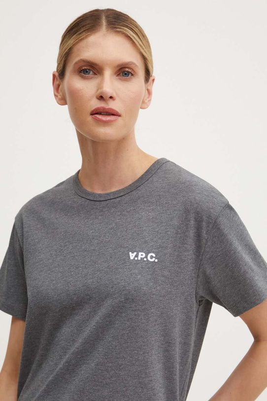 A.P.C. t-shirt bawełniany t-shirt boxy petit vpc szary COHBQ.F26390
