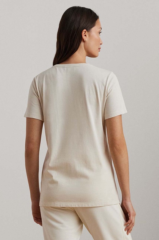 Хлопковая футболка Lauren Ralph Lauren 200951368 бежевый AW24