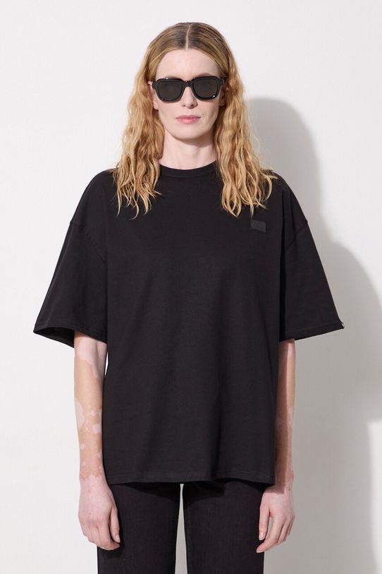 Maglietta Alpha Industries in cotone Essentials RL rilassato nero 146061