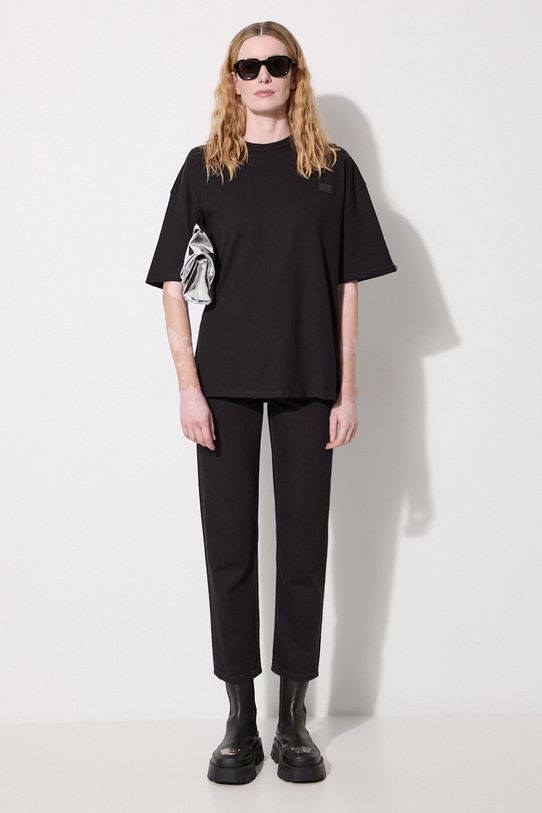 Βαμβακερό μπλουζάκι Alpha Industries Essentials RL 146061 μαύρο AW24
