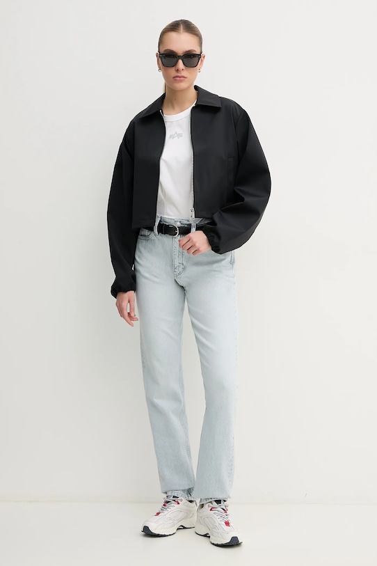 Alpha Industries tricou din bumbac Waisted 148070 alb SS25