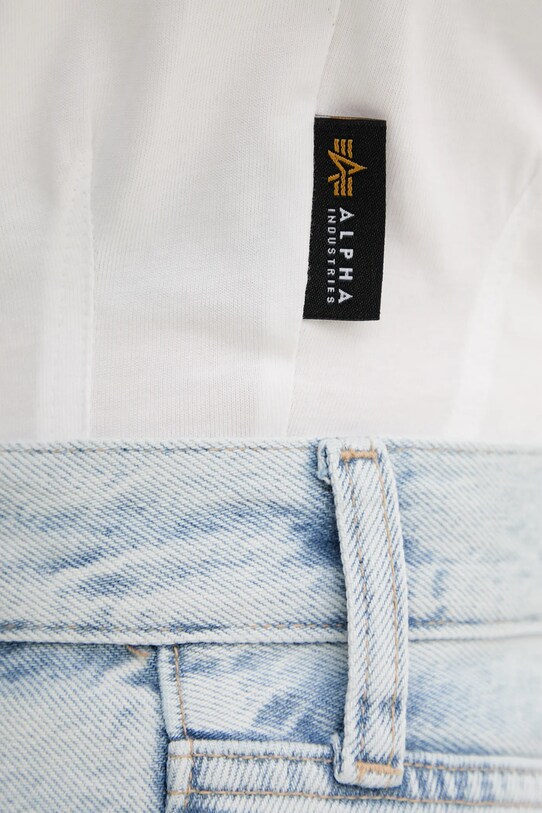 Хлопковая футболка Alpha Industries Waisted 148070 белый
