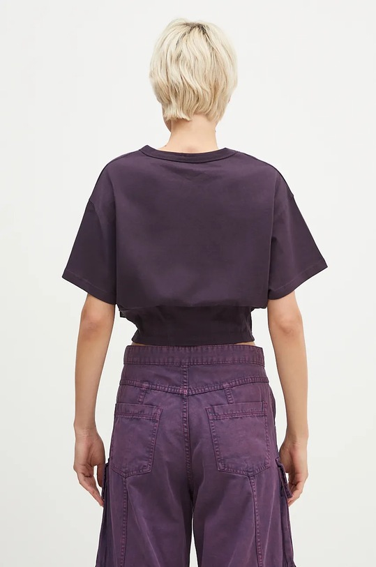Oblečenie Bavlnené tričko Alpha Industries Waisted 148070 fialová