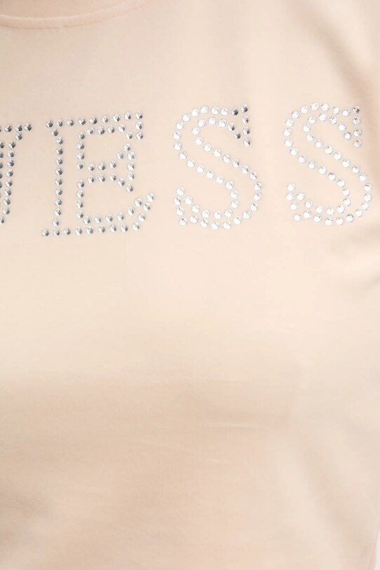 Футболка из велюра Guess COUTURE V4BI29.KBXI2 бежевый