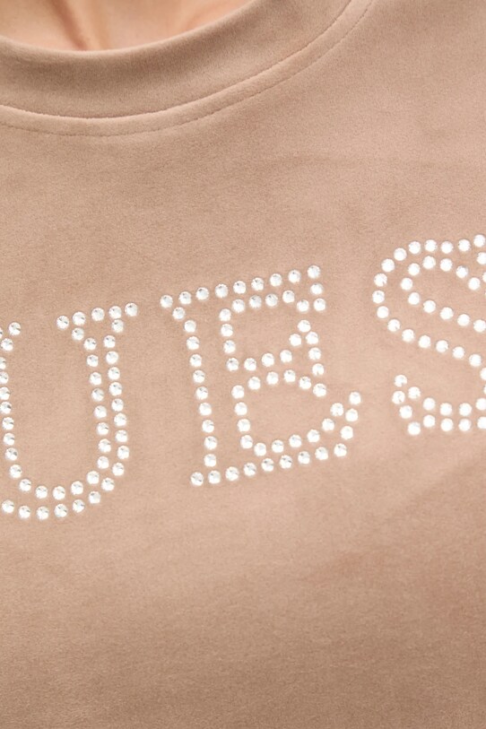 Футболка из велюра Guess COUTURE V4BI29.KBXI2 бежевый