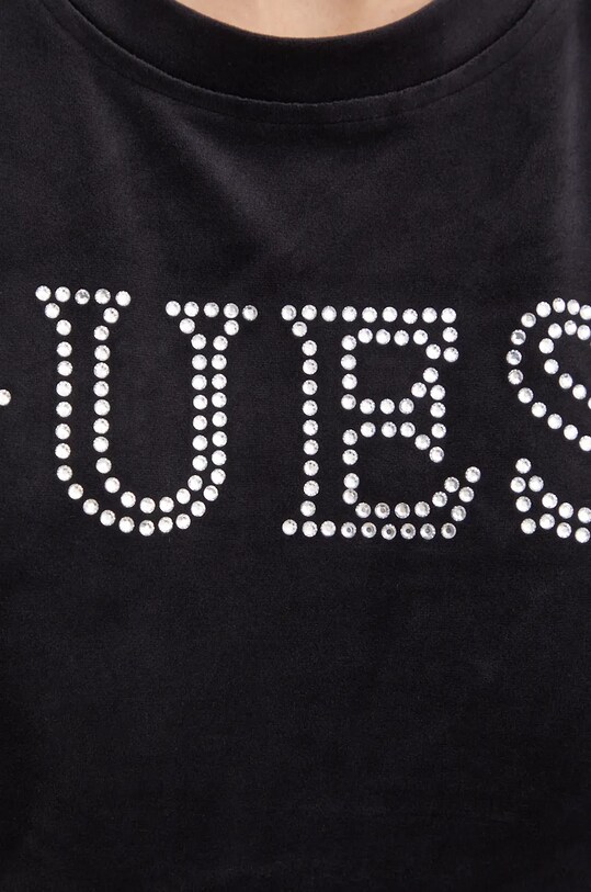 Велюрова футболка Guess COUTURE V4BI29.KBXI2 чорний