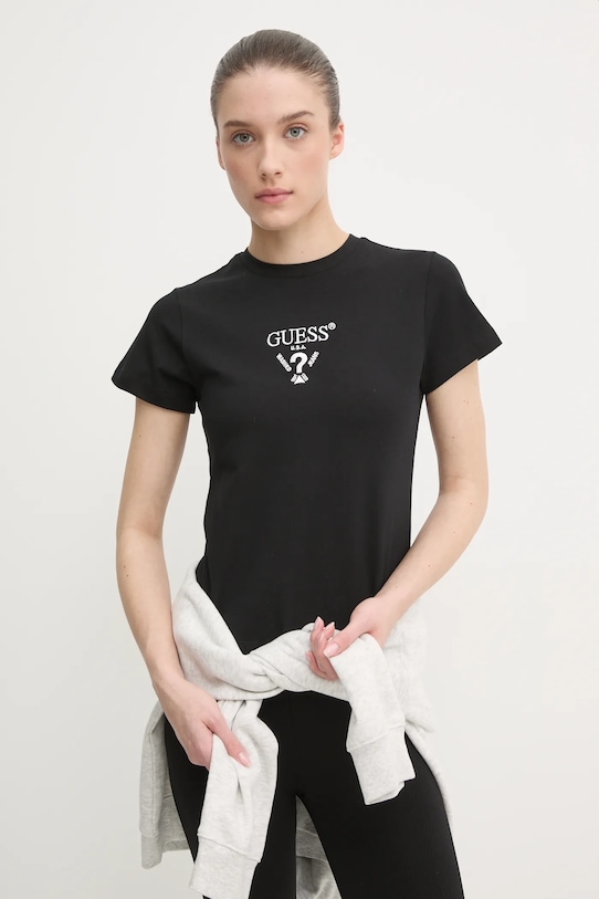 Tričko Guess COLETTE čierna V4YI21.KCDH1