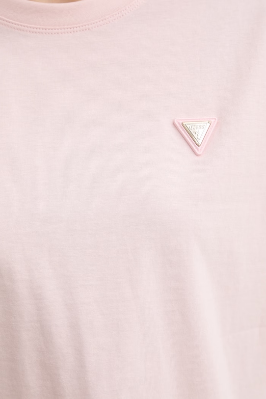 Guess t-shirt bawełniany V4BI21.I3Z14 różowy