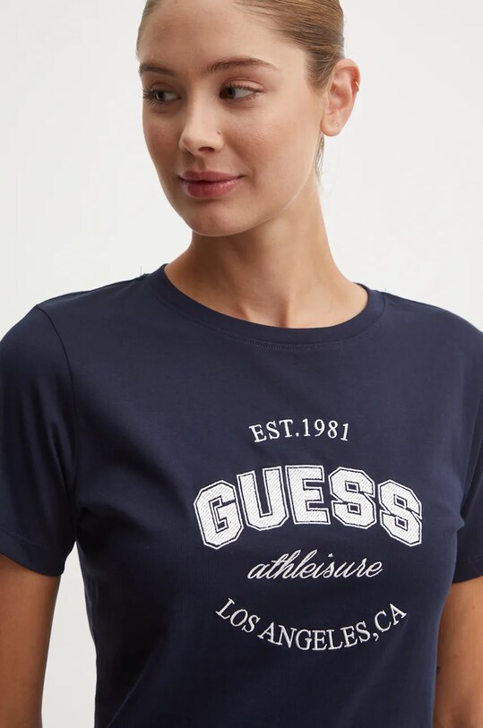 Бавовняна футболка Guess RAQUELLE темно-синій V4BI17.K8FQ4
