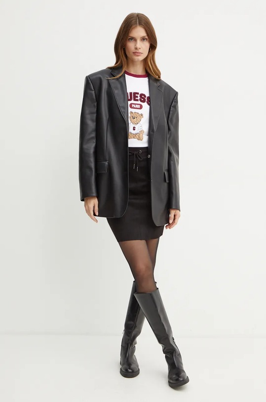 Guess tricou din bumbac SARAH V4BI10.KA260 alb NC24