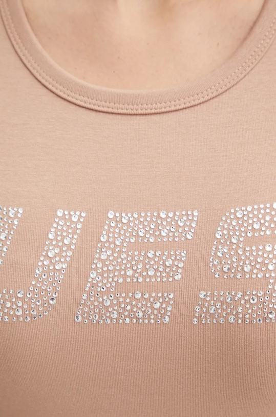 Μπλουζάκι Guess KIARA μπεζ V4BI16.KCIV1