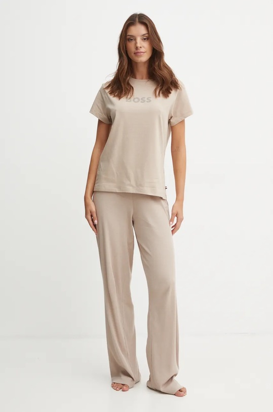 Homewear majica kratkih rukava BOSS 50527303 bež AW24