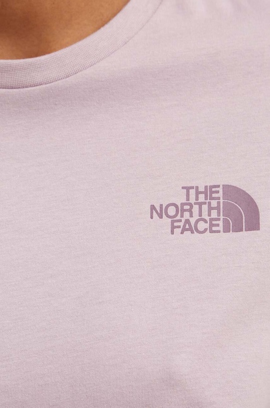 Βαμβακερό μπλουζάκι The North Face S/S Relaxed Redbox Tee NF0A87NK7AI1 μωβ