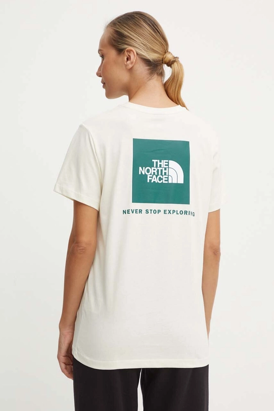 Odzież The North Face t-shirt bawełniany S/S Relaxed Redbox Tee NF0A87NK9IZ1 beżowy