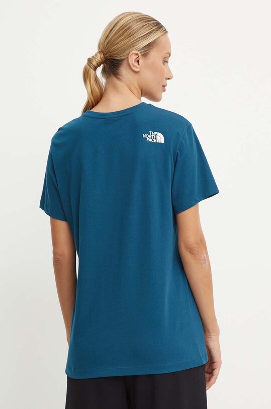Oblečenie Bavlnené tričko The North Face Tee Varsity Graphic NF0A89CQ1NO1 tyrkysová