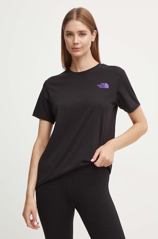 The North Face t-shirt bawełniany Relaxed Redbox Tee Infill czarny NF0A8A3S9IU1