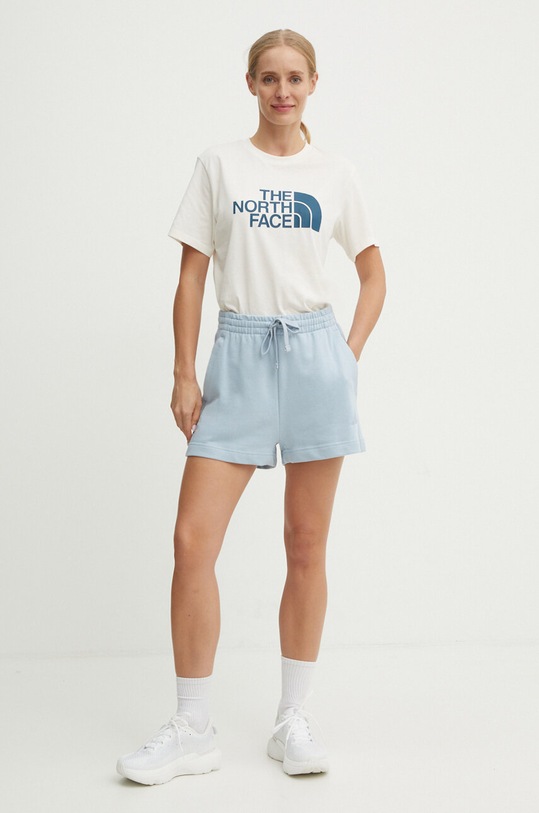 Tričko The North Face Relaxed Easy Tee potisk béžová NF0A8A6G7OU1