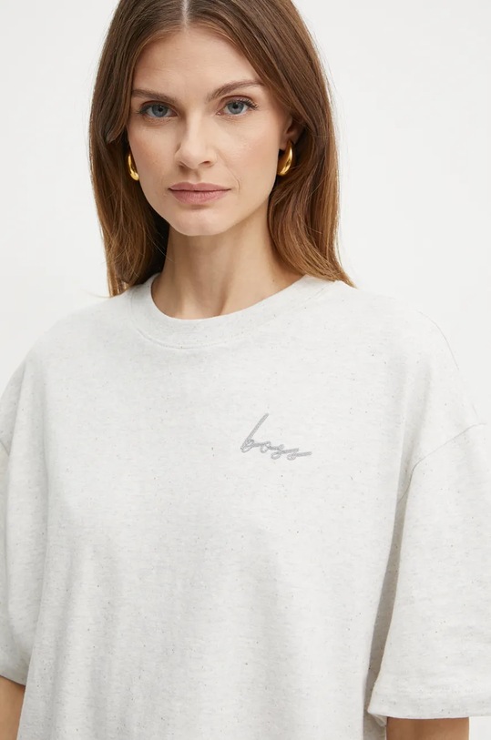 Tričko Boss Orange melanž sivá 50524168