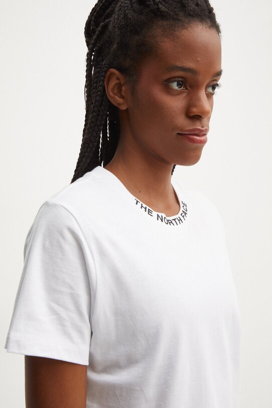 The North Face tricou din bumbac Zumu S/S Tee NF0A87DJFN41 alb