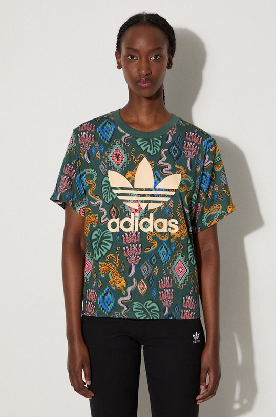 adidas Originals tricou X Farm Rio print verde IW0795