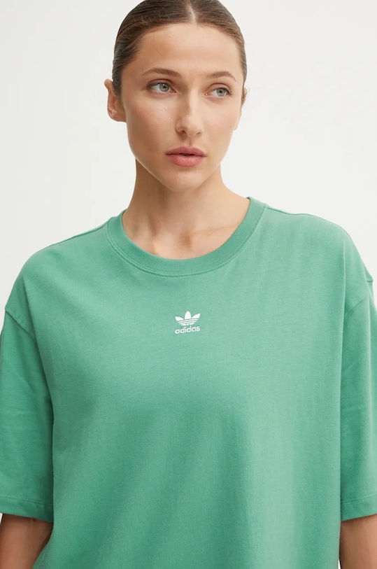 adidas Originals t-shirt bawełniany zielony IY7323