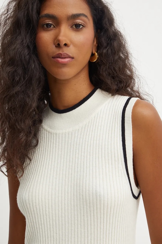 Шерстяной жилет BOSS бежевый 50523720