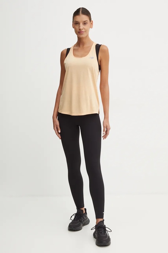 New Balance top de antrenament Athletics WT41250PRE galben AW24