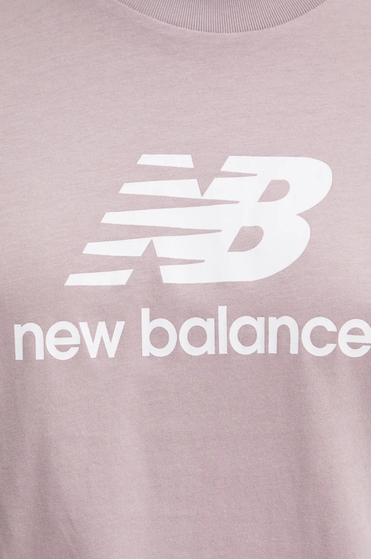 Bavlněné tričko New Balance fialová WT41502ICW