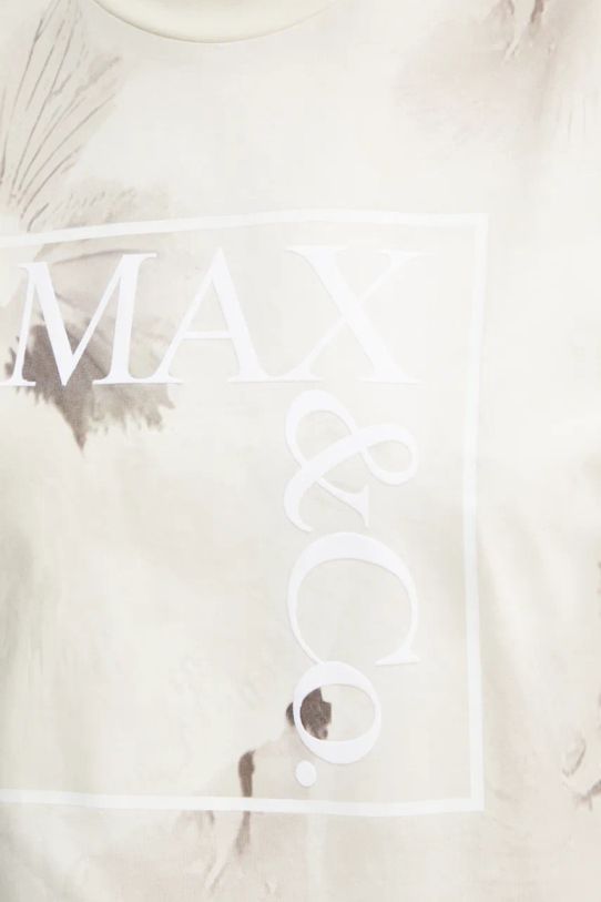 MAX&Co. t-shirt bawełniany 2426976043200 beżowy