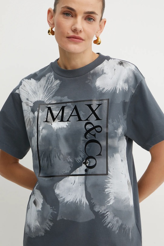 Bavlněné tričko MAX&Co. šedá 2426976043200