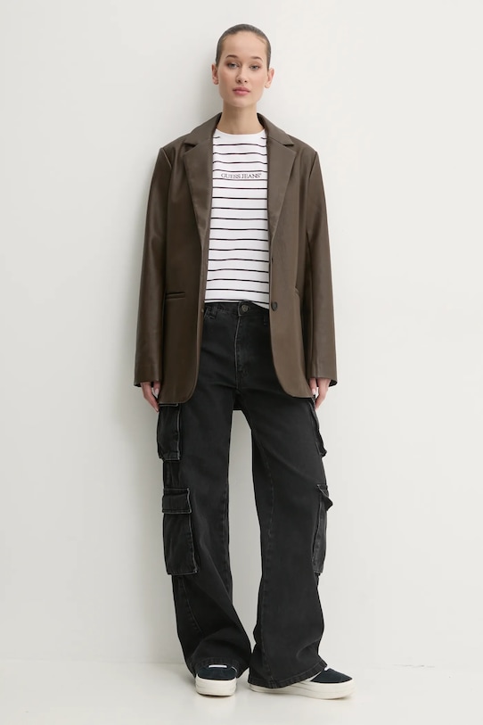 Guess Jeans tricou W4BI53.KCIE1 alb AW25