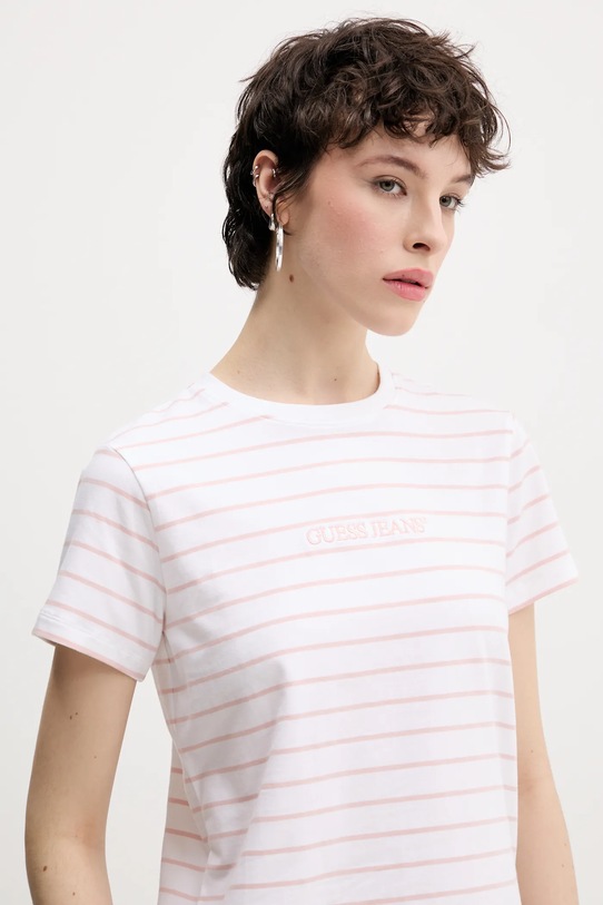 Μπλουζάκι Guess Jeans λευκό W4BI53.KCIE1