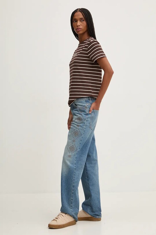 Majica kratkih rukava Guess Jeans W4BI53.KCIE1 smeđa SS25