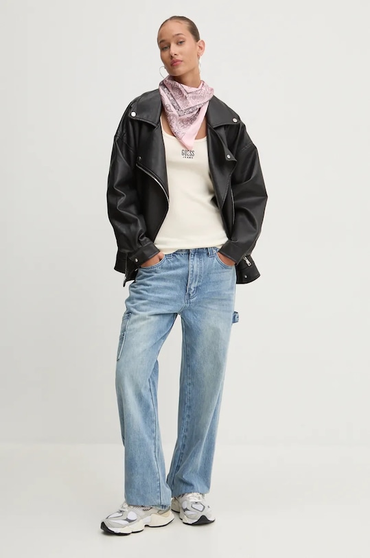 Guess Jeans top W4BP43.KA0H1 beżowy AW24