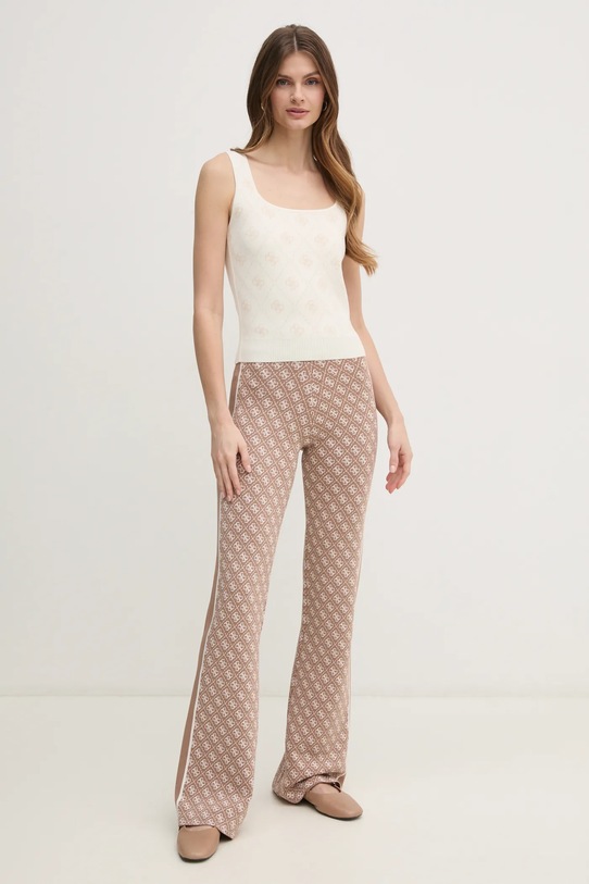 Guess tricou din amestec de lana SARAH W4BR0C.Z3JD2 bej AW24