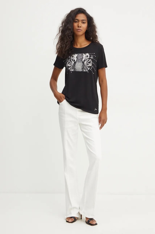 Guess tricou din bumbac W4BI11.K9RM1 negru AW24