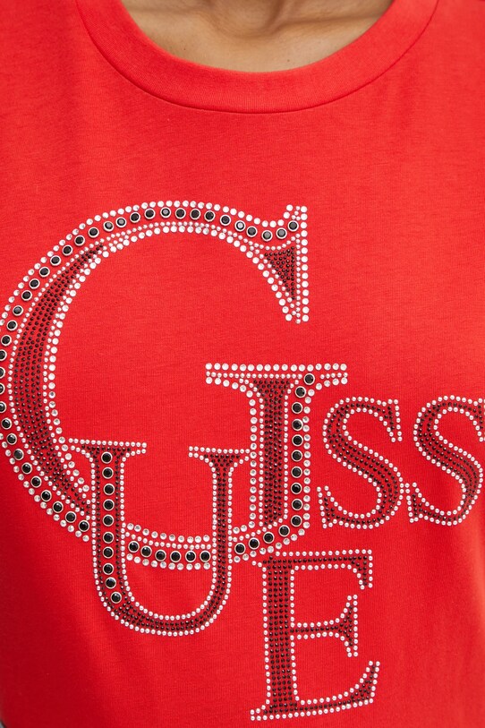 Bavlněné tričko Guess W4BI16.I3Z14 červená