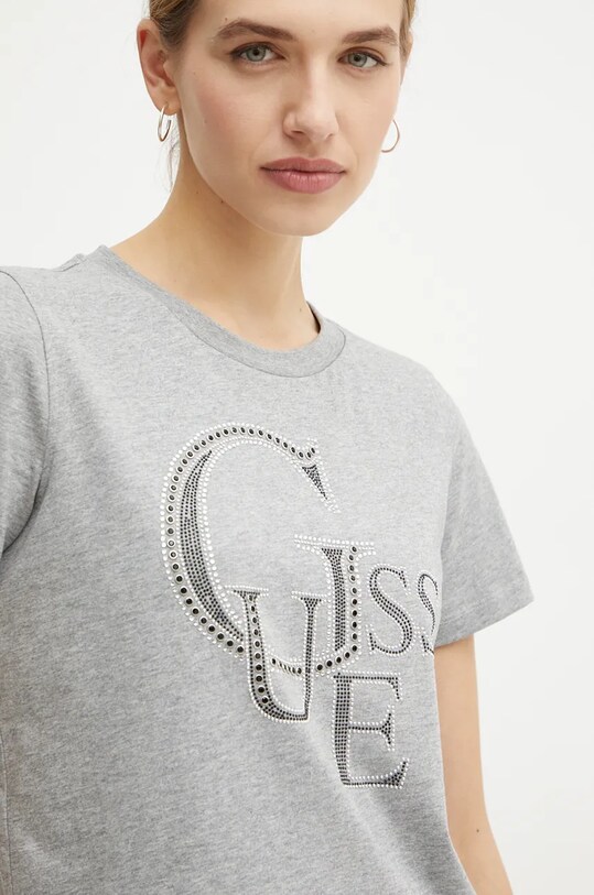 Дрехи Памучна тениска Guess W4BI16.I3Z14 сив