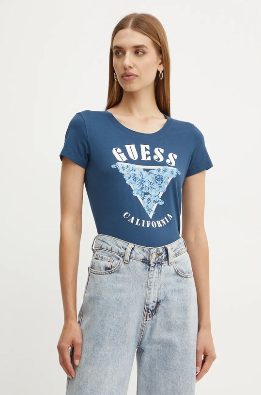 Футболка Guess regular темно-синій W4BI19.J1314