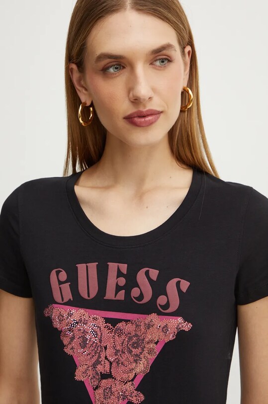 Guess t-shirt fekete W4BI19.J1314