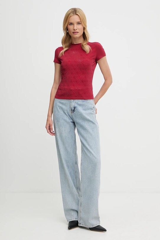 Футболка Guess W4BI26.J1314 красный AW24