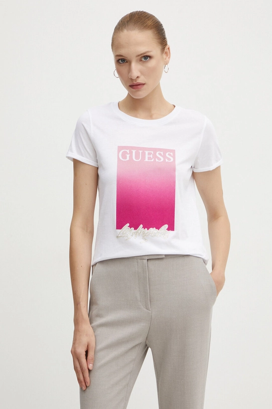 Guess t-shirt bawełniany W4BI30.JA914 biały AW24